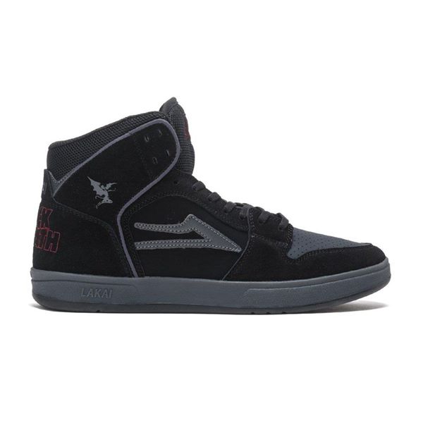 LaKai Telford Black/Grey Skate Shoes Mens | Australia YB2-5143